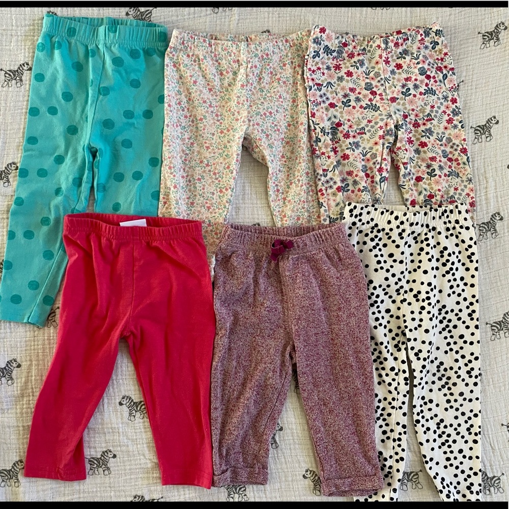 Bundle of 6 pants/bottoms 12 months